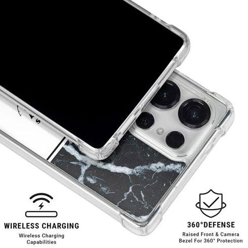 NBA Los Angeles Lakers Marble Galaxy S25 Ultra Clear Case